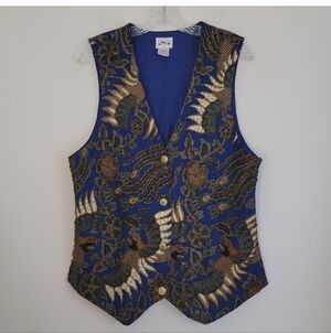 Theo Vintage Blue Beaded Vest